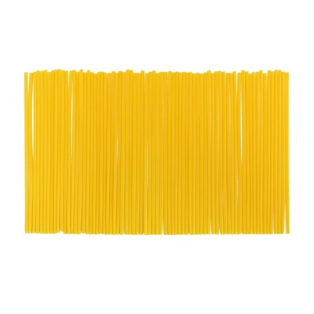 Decorative pads (tubes) on the knitting needles of the motorcycle, yellow, set 72 pcs