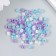 Glass beads 6/0 "Cube. Translucent. Lilac-blue" 10 g