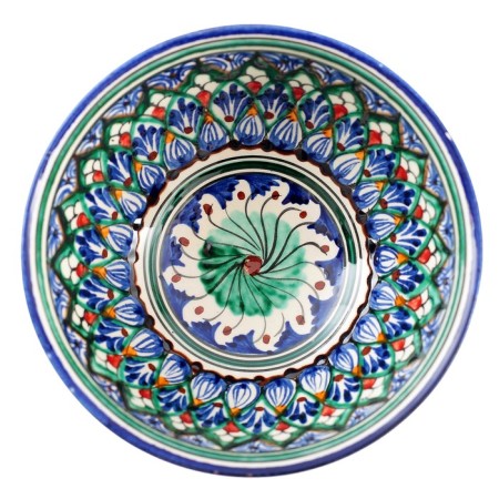 Rishtan ceramics "flowers" 15 cm, small, blue-1