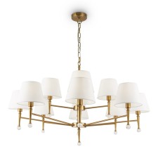 Suspended lamp Freya Fr5190PL-12BS1 Rosemary, 1000x1000x1580 mm, E14, 12x40W, brass color