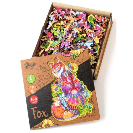 Wooden puzzle "Fox", size l - 24 × 36 cm, 160 parts-5