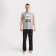 Pajama men's kaftan "morning" size 54, gray/black