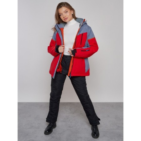 Ski jacket women, size 54, red color-16
