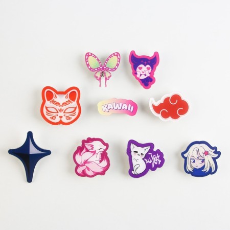 Anime hair clip, mix, 3.7 x 3.7 x 1 cm-1