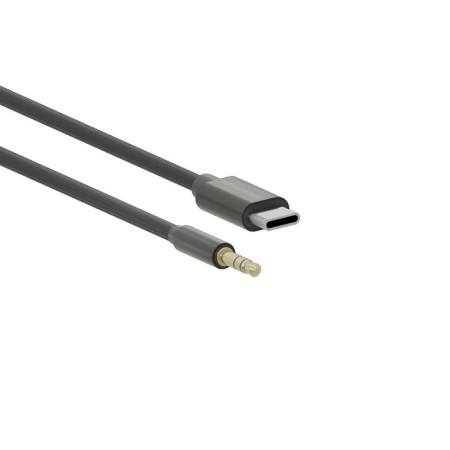 Cable More Choice UK24A, Jack 3.5 mm - Type -C, 1 m, nylon, black-2