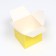The box is folding, square, yellow, 12 x 12 x 12 cm,