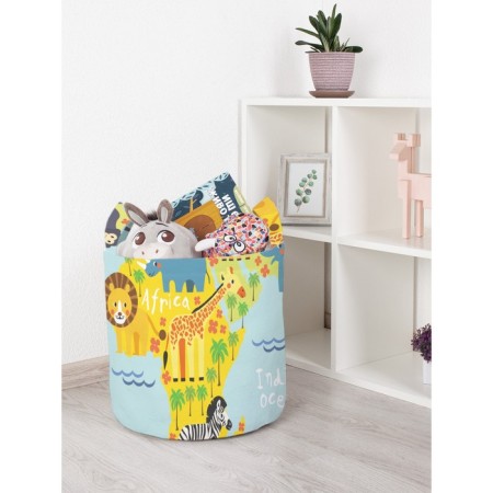 Basket for toys "Funny map, size 35x35 cm