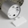 Silver LED candle, 6 × 8 × 6 cm, plastic, batteries AAAX2 (not complete), glow warm white