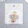Decor for creativity Metal "Medallion octagonal" transparent crystal rhinestones 2x1.5 cm