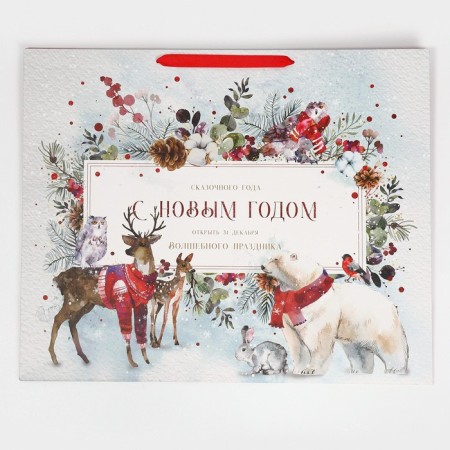 Laminated horizontal “Snezhnaya Polyana” laminate, XL 49 x 40 x 19 cm, New Year-6