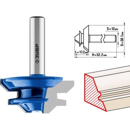 Clester's cutter 28724-38.1, for angular fraging, 38.1 x 14 mm