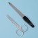 Manicure set, 2 objects, black/silver color