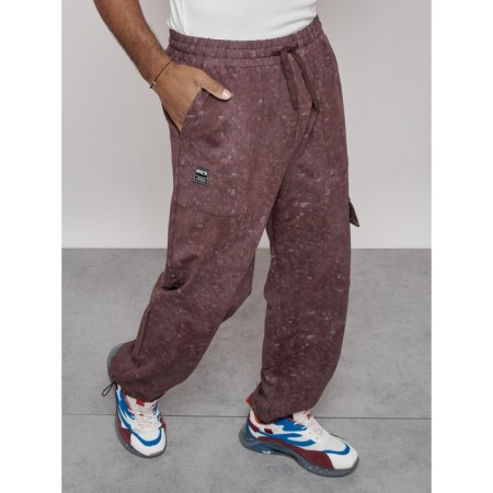 Sports male trousers, size 52, brown color-19