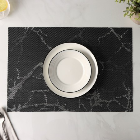 Serving napkin on the Magistro “Marble” table, 45 × 30 cm, gray color-7