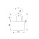 Locking castle, type 8, 9x60 mm, powder coating