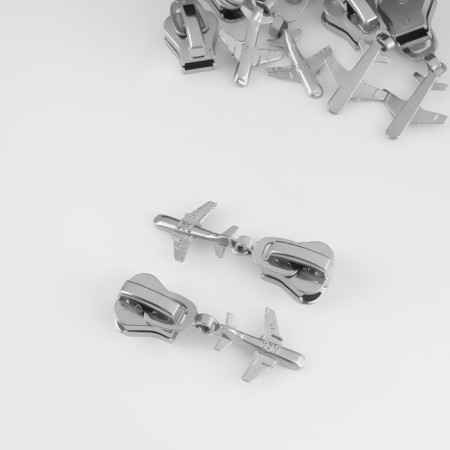 Automatic castle for lightning "Tractor", No. 8, decorative, 10 pcs, Nickel color-1