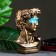 Kashpo - organizer "Bust of David with the mask" Big, bronze, turquoise, 28cm