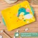 Ceramic rectangular "Cupid Dino" dish, 24.8 × 16.2 cm, yellow color