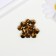 Busy glass, 10 mm, 12 pcs. gold