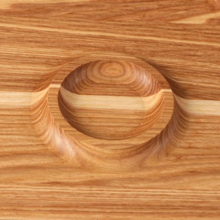 Menzhitsa Wooden "Slavyanskaya", 30 cm, with a cutting board and a saucer, an array of ash-3