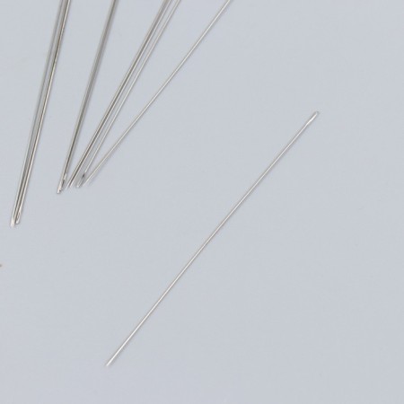 Needles metal for beads in a glass flask thin set 10 pcs Ø 0.45x80 mm 1.2x1.2x10 cm-2