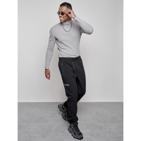 Warm pants, size 52, black color-12