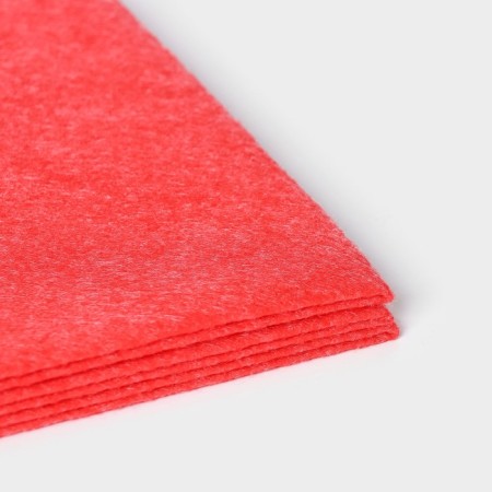 Napkins viscose universal shares, cleaning rags, 3 pcs, 30 × 38 cm, red color-3