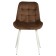 “Quarter U” chair, velor tenerife chocolate / metal white