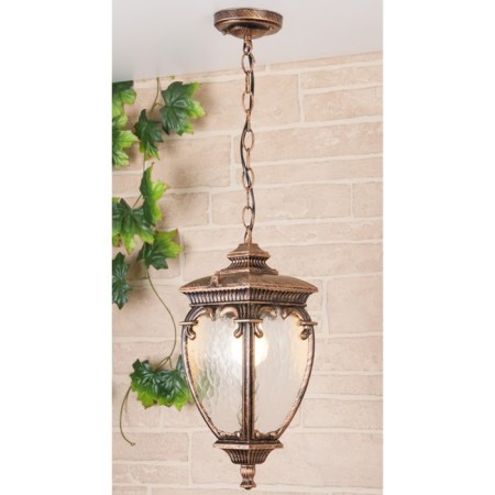 Elektrostandard lamp, 60 watts, E27, IP44, suspended, Andromeda h black gold