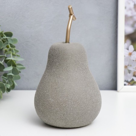Polystone souvenir "Gray matte pear" 19.5x11 cm-1
