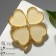 Brooch "Clover" is large, beige color in gold
