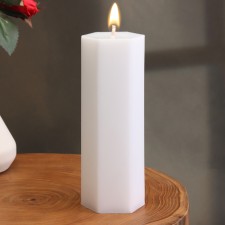 Smooth candle is smooth, 5.5x15 cm, white