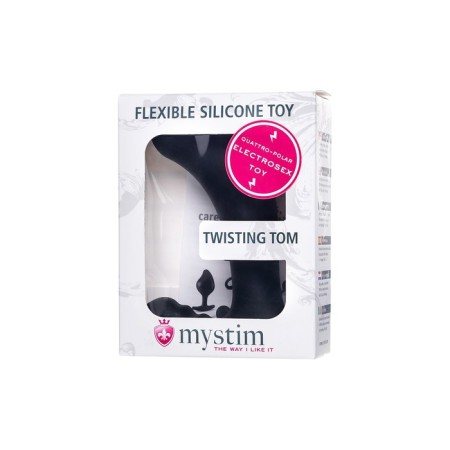 MYSTIM Twisting Tom, silicone, black color, 13 cm-8