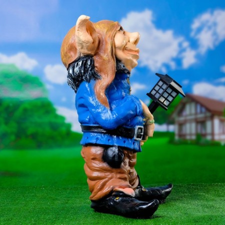 Garden Lanter "Troll with a Lantern" 45x32x58cm-3