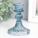Glass Glass for 1 candle "Geneva" d-2.2 cm blue 10.5x7.7x7.7 cm