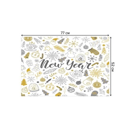Bathroom mat "New Year", anti -slip, size 52x77 cm-1