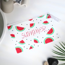 Cosmetic bag with zip-gl, transparent/multi-colored color