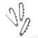 Pins for suspensions (set 3 pcs.) L = 6.5 cm, black color