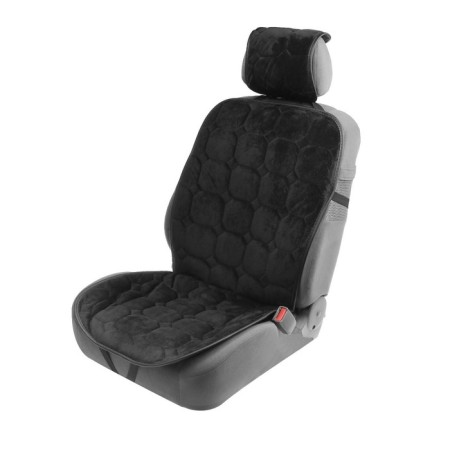 Cuts on the front seat of the car 140 × 50 cm, artificial fur, black