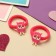 Hair gum "Melody" (set 2 pcs) owl, 4 cm, pink