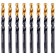 Drill Denzel 717220, 8.5 mm, HSS-Tin, Golden Tip, 8 pcs.