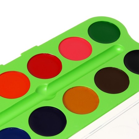Honey watercolor ZHK "Flower", 12 colors, in a plastic pencil case, without brush-4