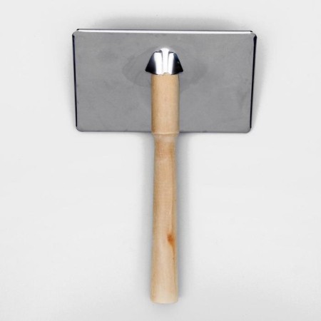 Pudderka Wood is large wide with drops, 12 x 19 cm, long wooden handle-2
