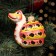 Fir -tree porcelain ball "Red Serpent", author’s painting, 10 cm