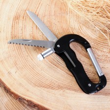 Folding knife with carbine and flashlight