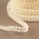 Pearls on threads, flat, 7 mm, 9 ± 1 m, milk color