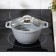 Pan, 1 l, glass cover, d = 18 cm, h = 9 cm, anti -stick coating, color light marble
