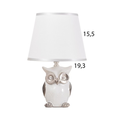 Table lamp 16280/1wt+CR E14 40W white-chromium 22x22x30 cm Risalux-7
