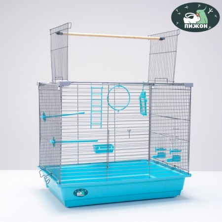 Birds Cell "Piggers" No. 104, collapsible, 1 section, 58 x 40 x 48 cm, turquoise