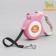 Roulette "Pigzon" with a flashlight, rubberized pen, 5 m, up to 35 kg, pink